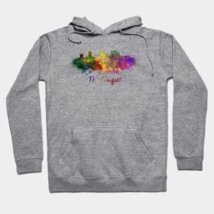 The Hague skyline in watercolor Hoodie